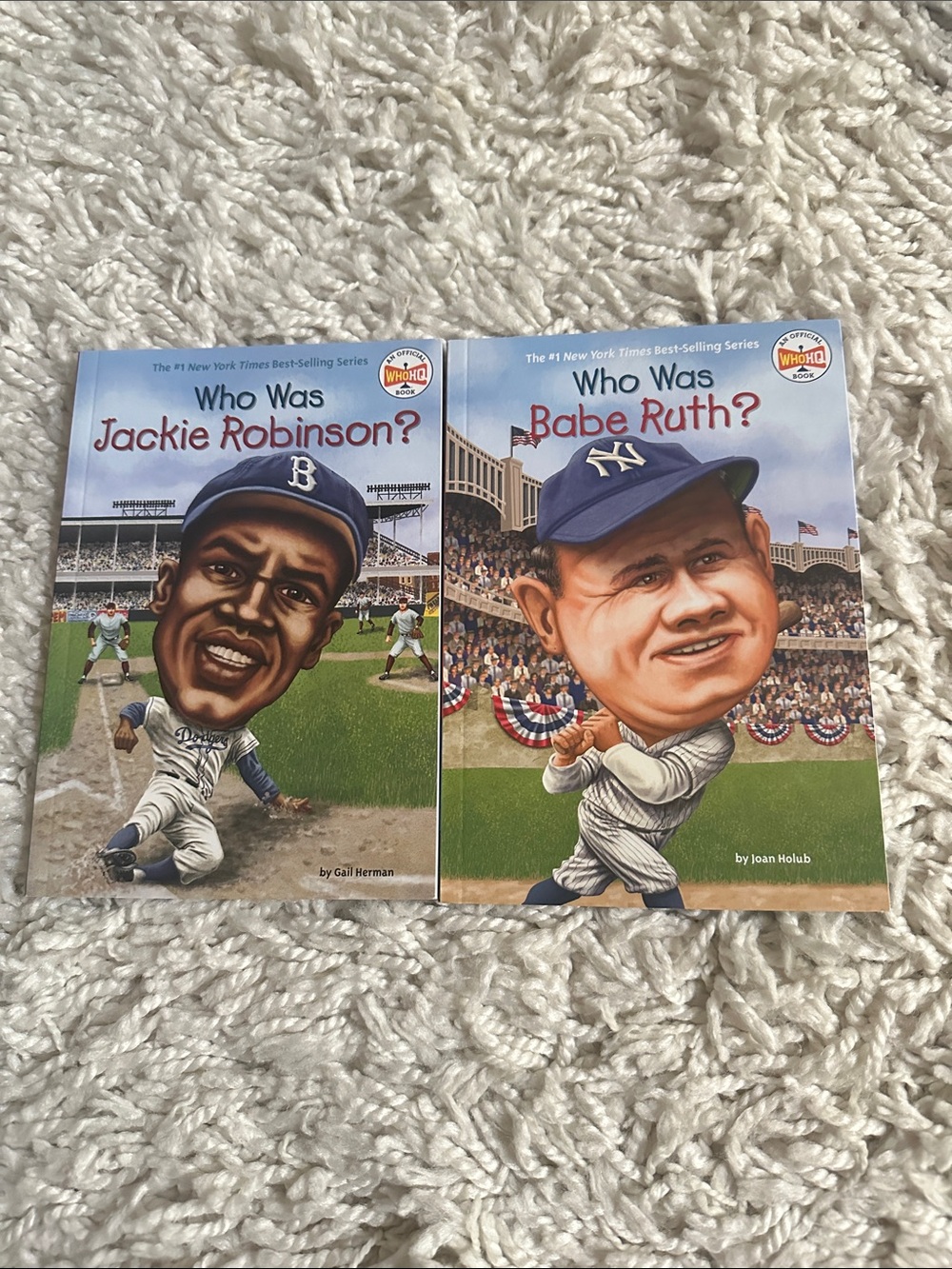 Who Is Books Set of 2 Babe Ruth and Jackie Robinson